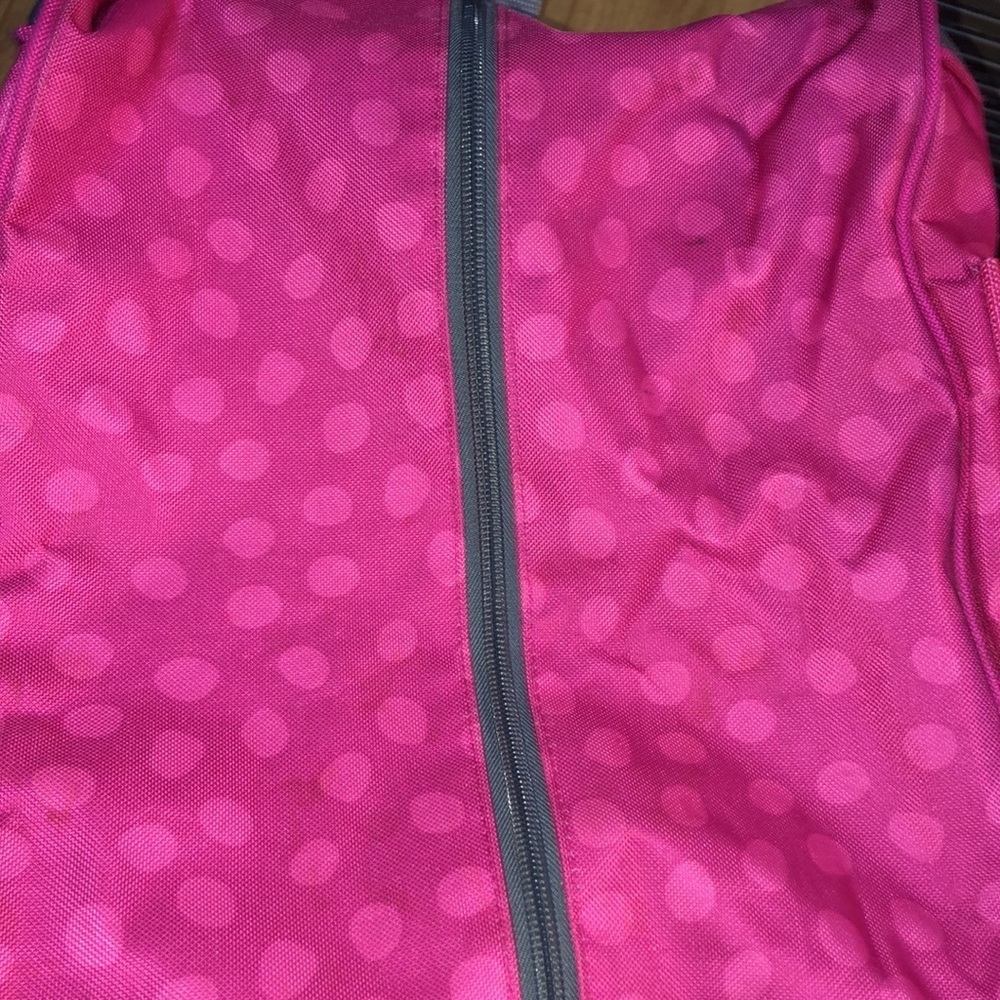 Thirty one duffel bag polka dot travel bag large thirty one bag pink and gray - Picture 11 of 15